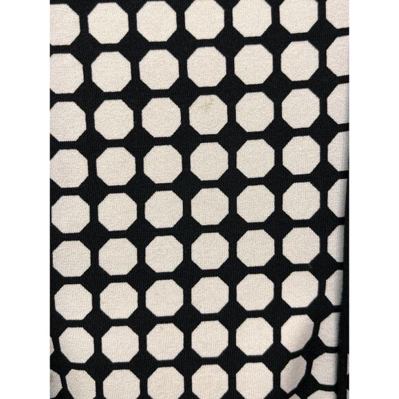 Maria Gabrielle Blouse Top Womens Small‎ Black White Cap sleeve Stretch Pleated - Picture 5 of 8